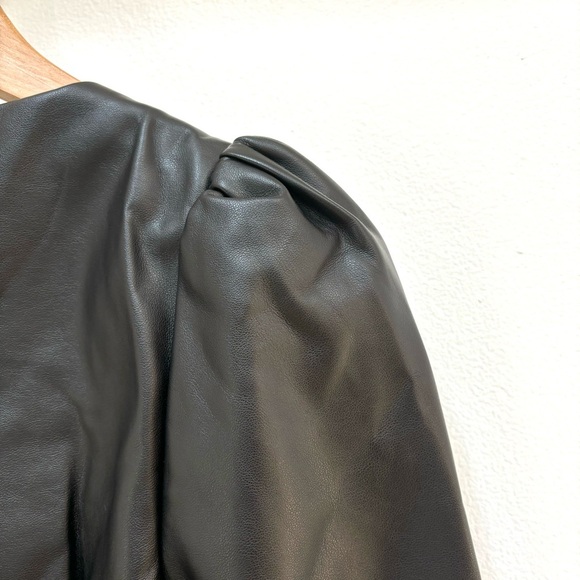 Torn by Ronny Kobo Gemma Faux Leather Cutout Mini Dress Bodycon Black S New - Picture 9 of 15